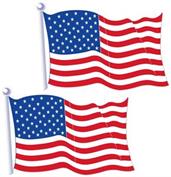 Jumbo American Flag Cutouts