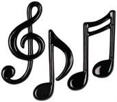 Molded Plastic Musical Notes