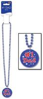 Beads w/Printed #1 Dad Medallion