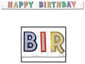 Metallic Happy Birthday Banner