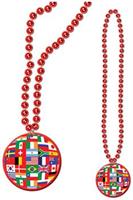 Beads w/International Flag Medallion