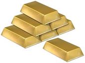 Plastic Gold Bar Decorations