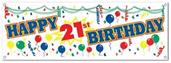 Happy "21st" Birthday Sign Banner