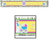 Metallic Showers Of Joy Fringe Banner