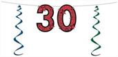 "30" Glittered Streamer