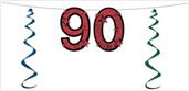 "90" Glittered Streamer