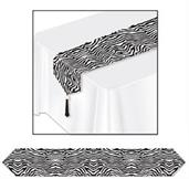 Printed Zebra Print Table Runner