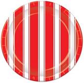 Red & White Stripes Plates