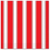 Red & White Stripes Beverage Napkins