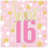 Sweet 16 Beverage Napkins