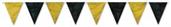 Black & Gold Pennant Banner