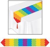 Printed Dots & Stripes Table Runner