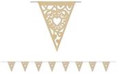 Die-Cut Kraft Paper Heart Pennant Banner