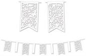 Die-Cut Mr & Mrs Pennant Banner