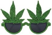 Glittered Weed Glasses