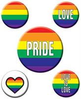 Rainbow Party Buttons