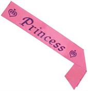 Glittered Princess Satin Sash