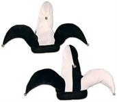 Plush Black & White Jester Hats