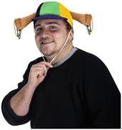 Plush Mardi Gras Beads Cap