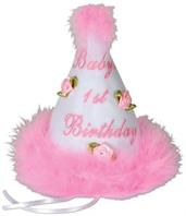 Baby's "1st" Birthday Cone Hat