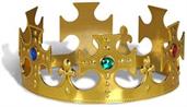 Plastic Jeweled King's Crown