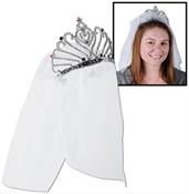 Plastic Bride To Be Tiara w/Veil