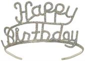Glittered Metal Happy Birthday Tiara