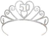 Glittered Metal "50" Tiara