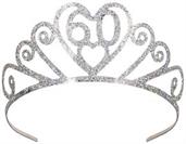 Glittered Metal "60" Tiara