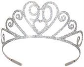 Glittered Metal "90" Tiara