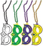 Mardi Gras Masks w/Beads