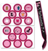 Bachelorette Satin Sash w/Badges