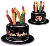 Plush "50" Over The Hill Cake Hat