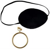 Pirate Eye Patch w/Plastic Earring