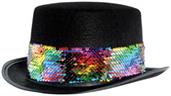 Felt Topper w/Rainbow Sequined Band