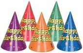 Balloon & Confetti Birthday Cone Hats