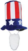 Plush Patriotic Hat w/Beard