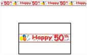Happy "50th" Birthday Party Tape