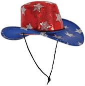 Sequined Patriotic Cowboy Hat