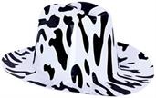 Plastic Cow Print Cowboy Hat