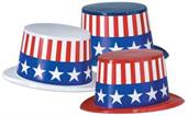 Plastic Toppers w/Patriotic Band
