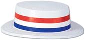 White Plastic Skimmer w/RWB Band