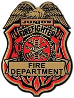 Junior Firefighter Plastic Badge w/Clip