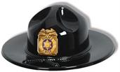 Black Plastic Trooper Hat