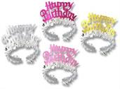 Happy Birthday Tiaras w/Fringe