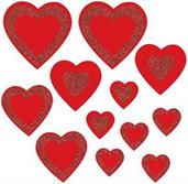 Glittered Heart Cutouts