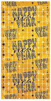 Happy New Year Metallic Square Curtain