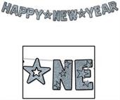Glittered Happy New Year Streamer