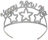 Glittered Metal Happy New Year Tiara
