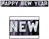 Metallic Happy New Year Banner